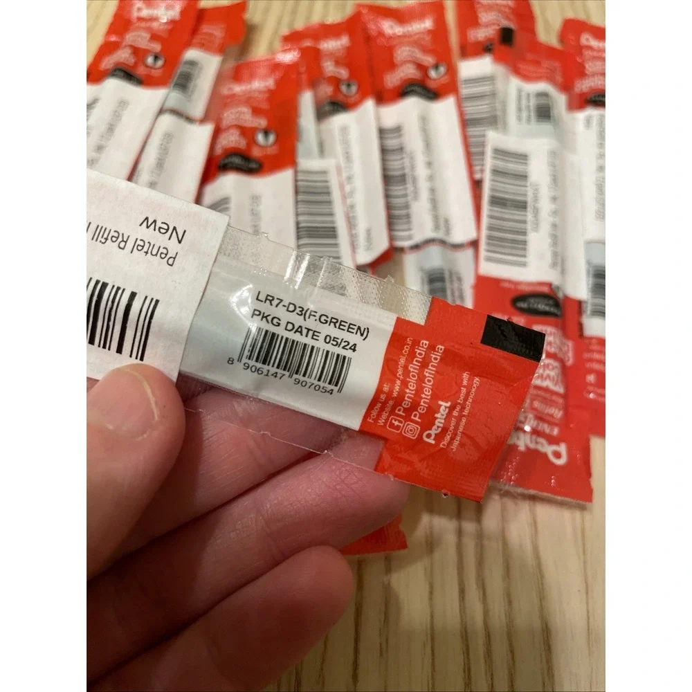 Pentel refill Ink‎ LR7 ultra smooth riding green pack of 12